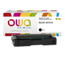 EN_Toner remanufacturé OWA - standard - Noir - pour RICOH 407543