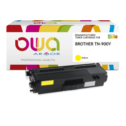 EN_Toner remanufacturé OWA - standard - Jaune - pour BROTHER TN-900Y