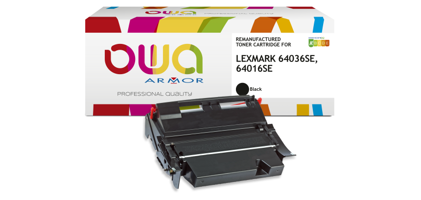 Toner remanufacturé OWA - standard - Noir - pour LEXMARK 64036SE, 64016SE