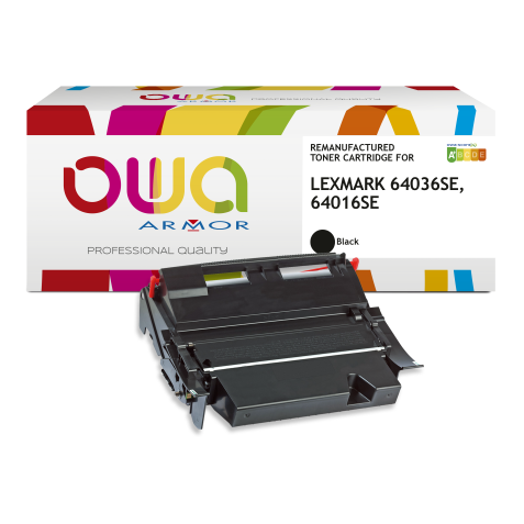 Toner remanufacturé OWA - standard - Noir - pour LEXMARK 64036SE, 64016SE