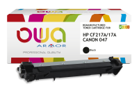 Remanufactured OWA black toner compatible with HP CF217A, CANON 047 for laser printer