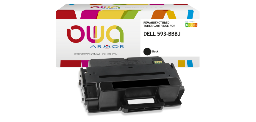 Toner remanufacturé OWA - haute capacité - Noir - pour DELL 593-BBBJ