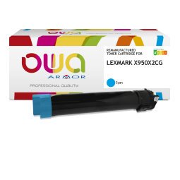 Toner remanufacturé OWA - standard - pour LEXMARK X950X2CG