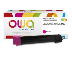 Toner remanufacturé OWA - standard - pour LEXMARK X950X2CG