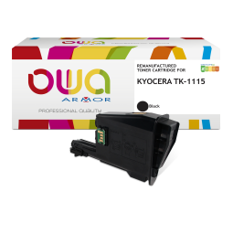 Toner remanufacturé OWA - très très haute capacité - Noir - pour KYOCERA TK-1115