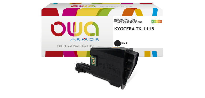Toner remanufacturé OWA - très très haute capacité - Noir - pour KYOCERA TK-1115