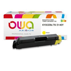 Toner remanufacturé OWA - standard - Jaune - pour KYOCERA TK-5140 Y