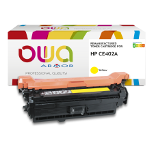 Toner remanufacturé OWA - très très haute capacité - Jaune - pour HP CE402A