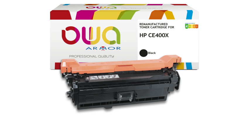 Toner remanufacturé OWA - très très haute capacité - Noir - pour HP CE400X