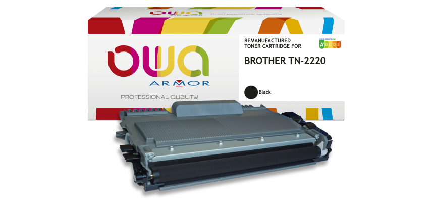 Toner remanufacturé OWA - très très haute capacité - Noir - pour BROTHER TN-2220