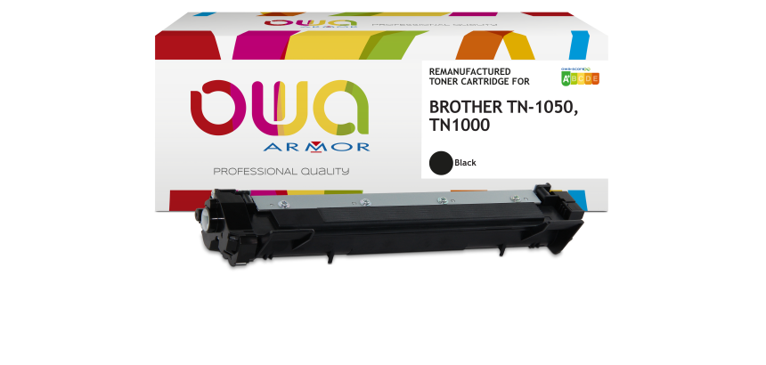 Toner remanufacturé OWA - très très haute capacité - Noir - pour BROTHER TN-1050, TN-1000