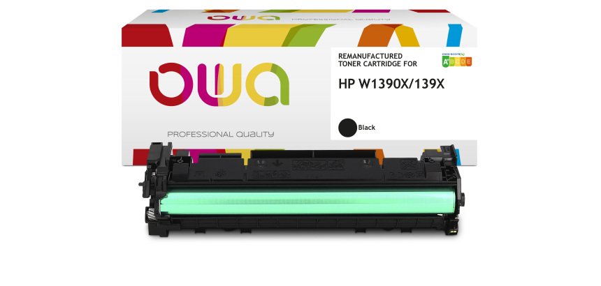 Toner remanufacturé OWA - haute capacité - Noir - pour HP W1390X