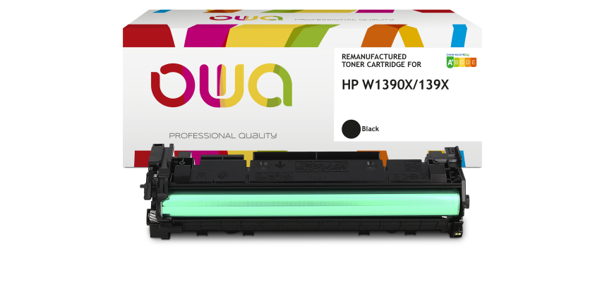 Toner remanufacturé OWA - haute capacité - Noir - pour HP W1390X