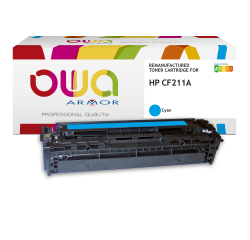 Toner remanufacturé OWA - très très haute capacité - Cyan - pour HP CF211A