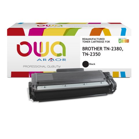 Tóner remanufacturado OWA - alta capacidad - Negro - para BROTHER TN-2380, TN-2350