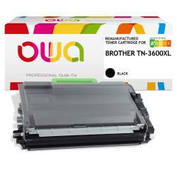Toner remanufacturé OWA - haute capacité - Noir - pour BROTHER TN-3600XL