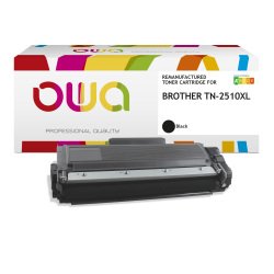 Toner remanufacturé OWA - haute capacité - Noir - pour BROTHER TN-2510XL