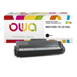 Toner remanufacturé OWA - haute capacité - Noir - pour BROTHER TN-2510XL