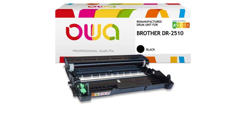 Tambour remanufacturé OWA - standard - Noir - pour BROTHER DR-2510