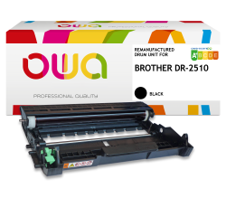 OWA Remanufactured Drum - Standard - Black - for BROTHER DR-2510