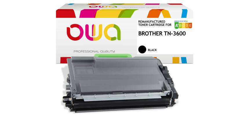 Toner remanufacturé OWA - standard - Noir - pour BROTHER TN-3600