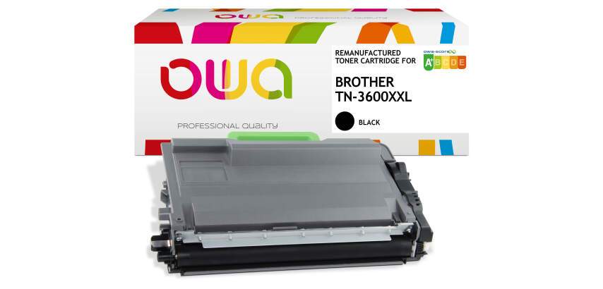 Toner remanufacturé OWA - haute capacité - Noir - pour BROTHER TN-3600XXL