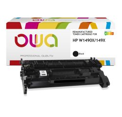 Toner remanufacturé OWA - haute capacité - Noir - pour HP W1490X