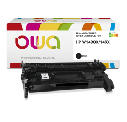 Toner remanufacturé OWA - haute capacité - Noir - pour HP W1490X
