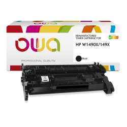 Toner remanufacturé OWA - haute capacité - Noir - pour HP W1490X