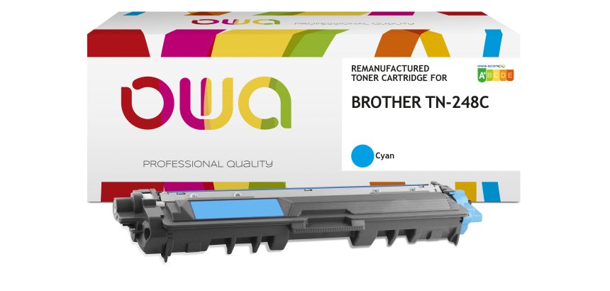 Toner remanufacturé OWA - standard - pour BROTHER TN-248C