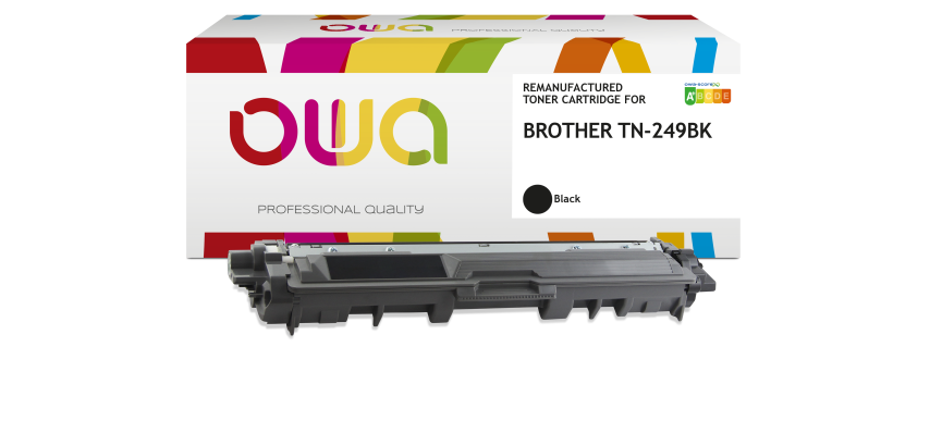 Toner remanufacturé OWA - haute capacité - Noir - pour BROTHER TN-249BK