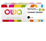 Toner remanufacturé OWA - standard - Noir - pour LEXMARK 55B2000