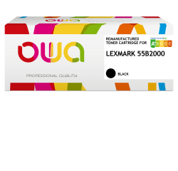 NL_Toner remanufacturé OWA - standard - Black - pour LEXMARK 55B2000