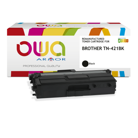 Toner Owa compatible Brother TN-421BK noir pour imprimante laser