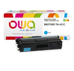 Toner remanufacturé OWA couleurs séparées compatible BROTHER TN-421 pour imprimante laser