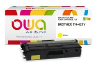 Toner remanufacturé OWA couleurs séparées compatible BROTHER TN-421 pour imprimante laser