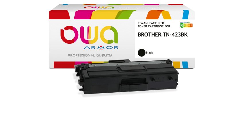 Toner remanufacturé OWA - haute capacité - Noir - pour BROTHER TN-423BK
