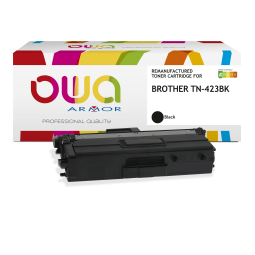 Toner remanufacturé OWA - haute capacité - Noir - pour BROTHER TN-423BK