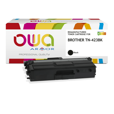 Toner remanufacturé OWA - haute capacité - Noir - pour BROTHER TN-423BK