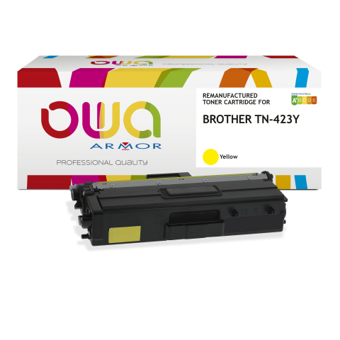 Tóner OWA compatible con Brother TN-423Y color amarillo (4000 páginas)