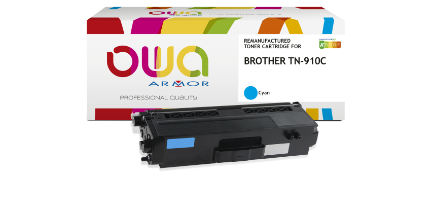 Toner remanufacturé OWA - standard - Cyan - pour BROTHER TN-910C, TN-469C