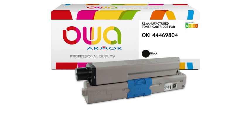 Toner remanufacturé OWA - haute capacité - Noir - pour OKI 44469804