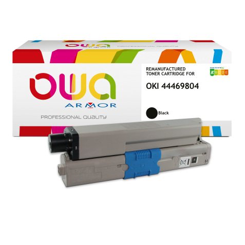 Toner remanufacturé OWA - haute capacité - Noir - pour OKI 44469804