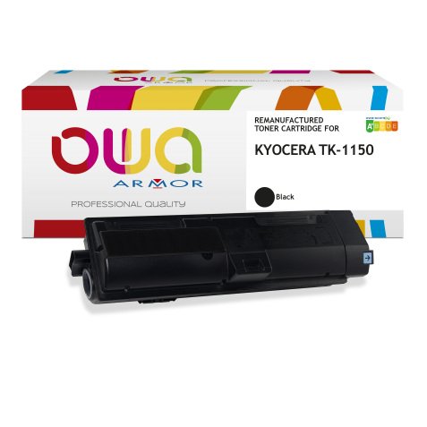 Toner remanufacturé OWA noir compatible KYOCERA TK-1150 pour imprimante laser