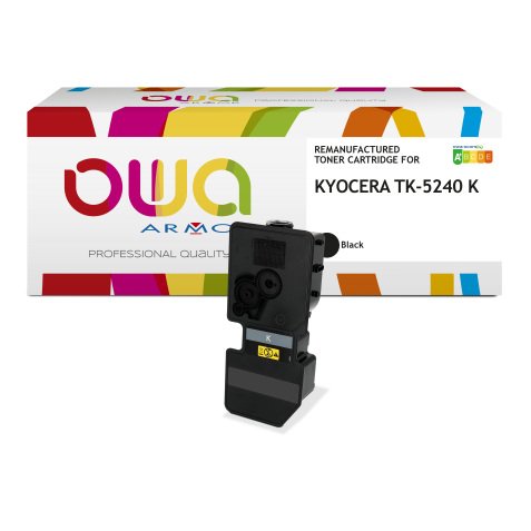 Toner remanufacturé OWA noir compatible KYOCERA TK-5240 K pour imprimante laser