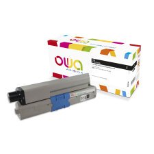 Toner remanufacturé OWA - standard - Noir - pour OKI 44973536