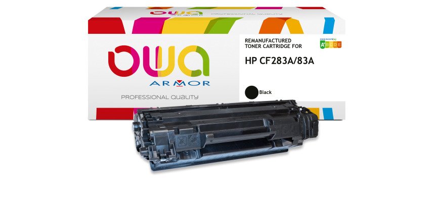 Toner remanufacturé OWA - très très haute capacité - Noir - pour HP CF283A
