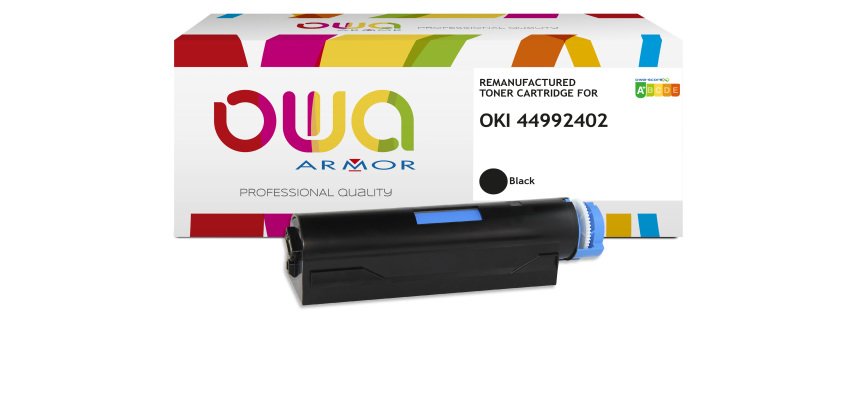Toner remanufacturé OWA - standard - Noir - pour OKI 44992402