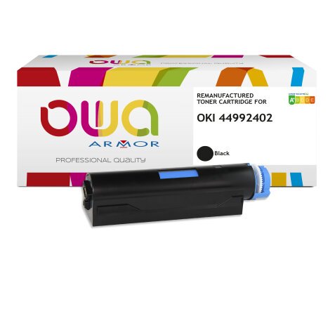 Toner remanufacturé OWA - standard - Noir - pour OKI 44992402