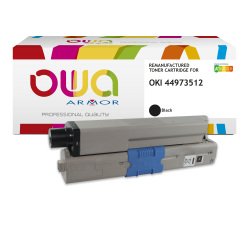 Toner remanufacturé OWA - standard - Noir - pour OKI 44973512